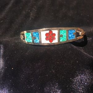 Vintage Sterling Silver Mexican Alpaca Bracelet